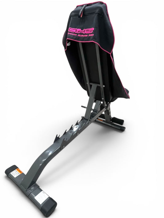 Too🔥 Version 2.0! Hot Pink on Black AXS Pro Sports Gym bench-Beach-Car Seat Towel (L)