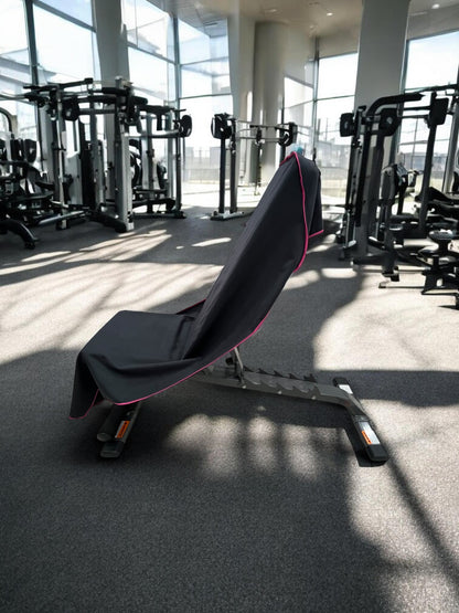 Too🔥 Version 2.0! Hot Pink on Black AXS Pro Sports Gym bench-Beach-Car Seat Towel (XL)