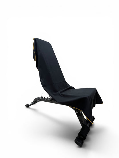 Best Seller! V 2.0 Gold on Black AXS Pro Gym bench-Beach-Car Seat Towel (L)