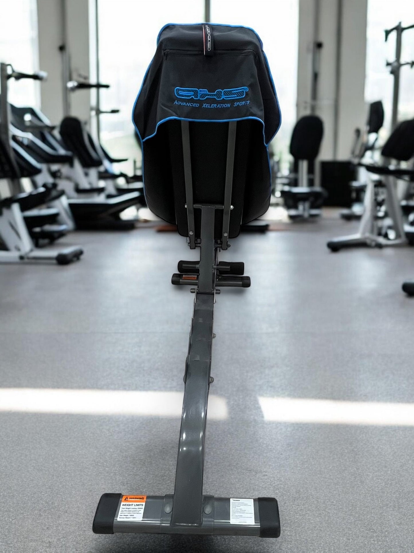 Just Landed! V 2.0 Hooded Blue on Black AXS Pro Gym bench-Beach-Car Seat Towel (L)
