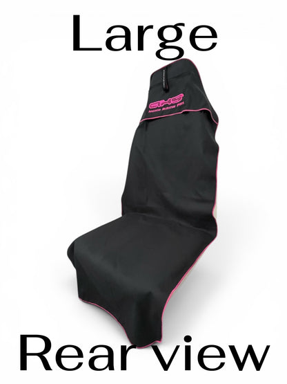 Too🔥.Version 2.0! Hot Pink on Black AXS Pro Sports Gym bench-Beach-Car Seat Towel (L)