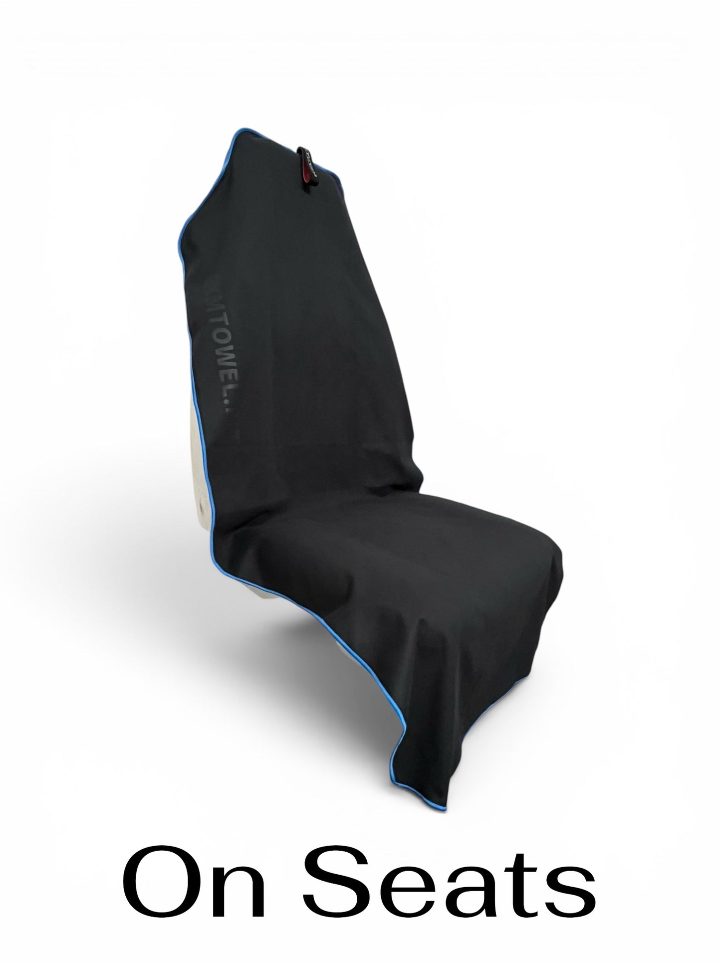 Just Landed! V 2.0 Hooded Blue on Black AXS Pro Gym Bench-Beach-Car Seat Towel (XL)