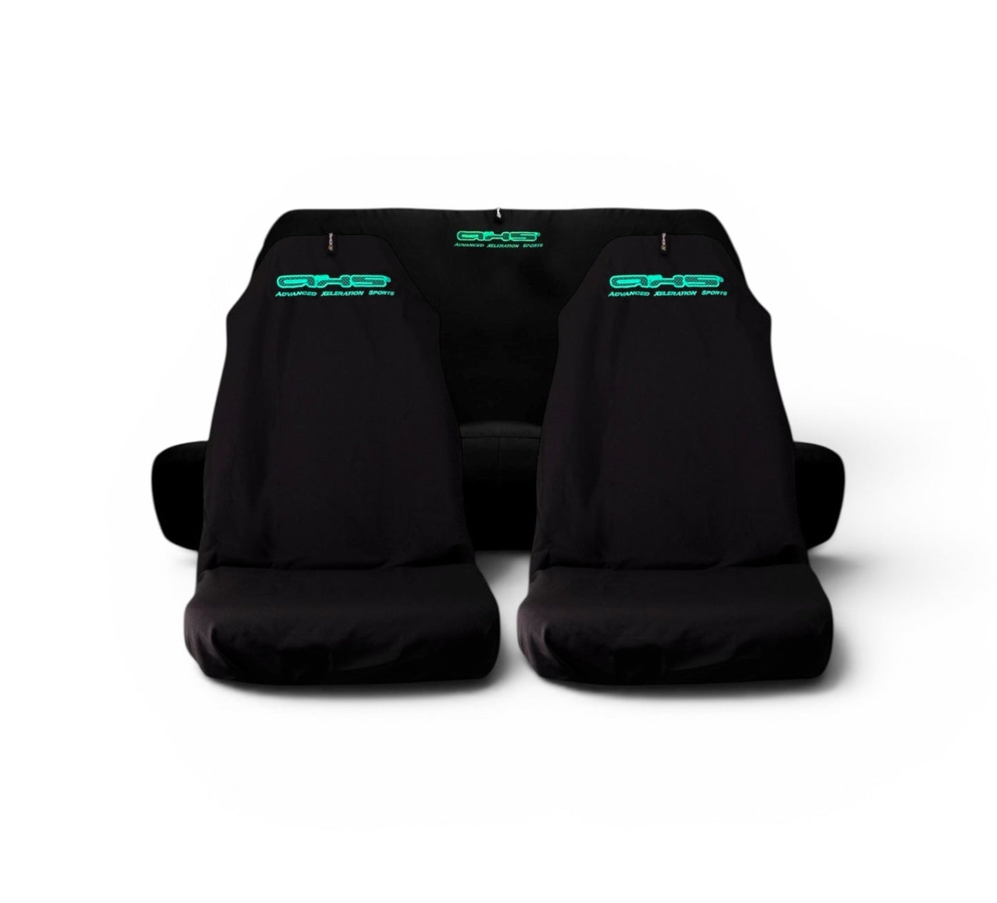 🇦🇺 Hand Made Tiffany Blue AXS Logo on Black Recaro & Bride Pro Sports Slip On Seat Covers