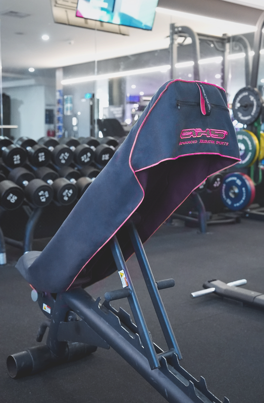 Too🔥 Hot Pink on Black AXS Gym-Beach-Car Seat Slip-on Towel (XL)