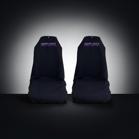 Neon Purple AXS on Black Universal Fit Slip On's