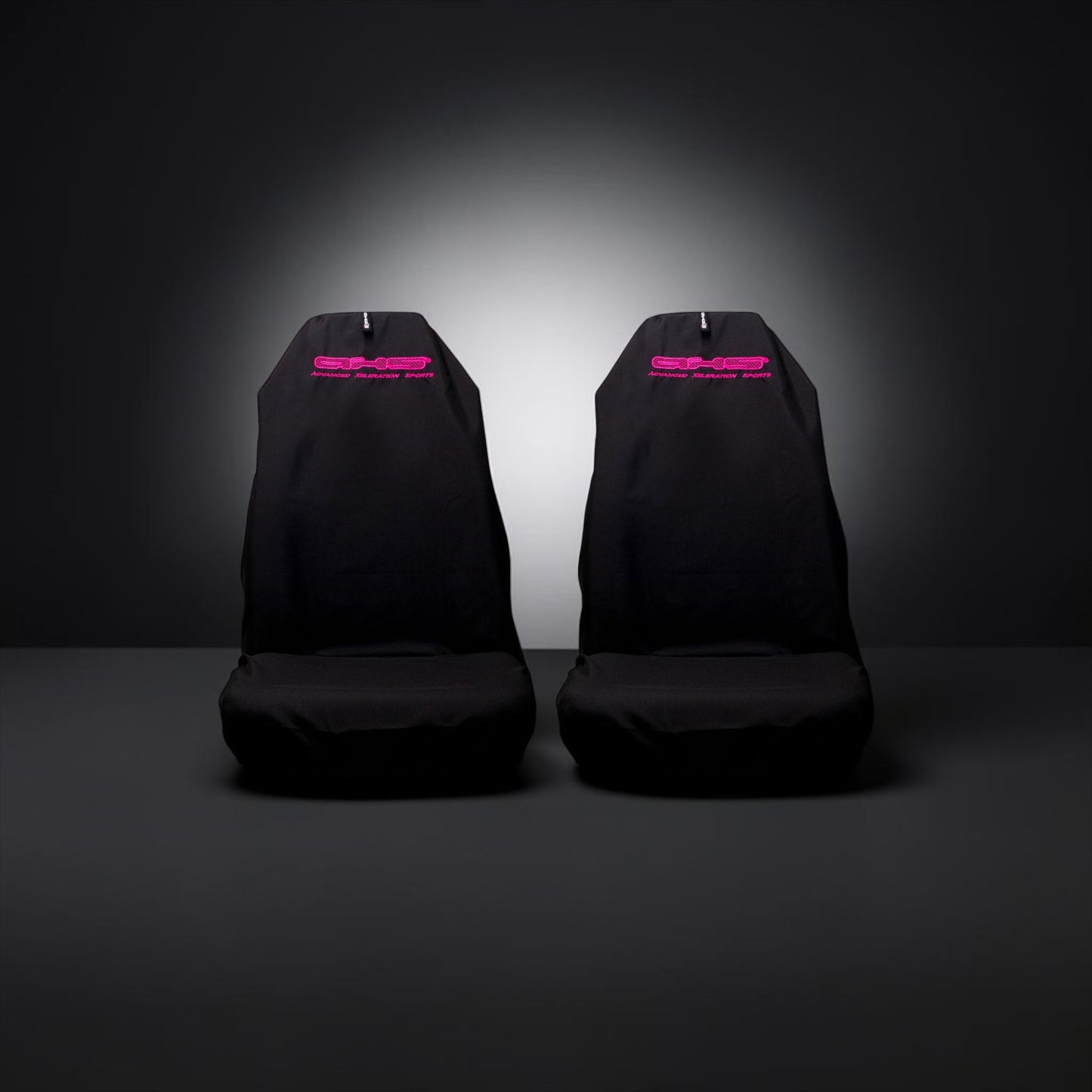 Neon Hot Pink AXS on Black Recaro & Bride Seat Slip on's