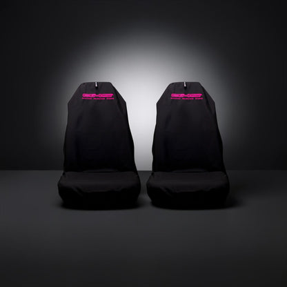 Neon Hot Pink AXS on Black Recaro & Bride Seat Slip on's