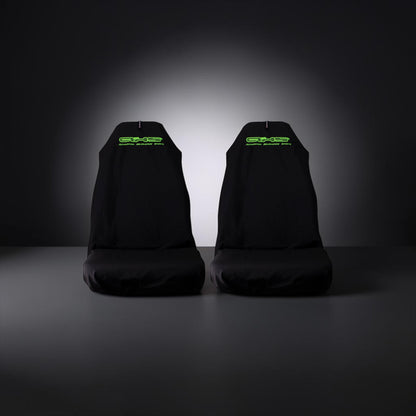 Neon Viper Green AXS On Black Recaro & Bride Seat Slip On's