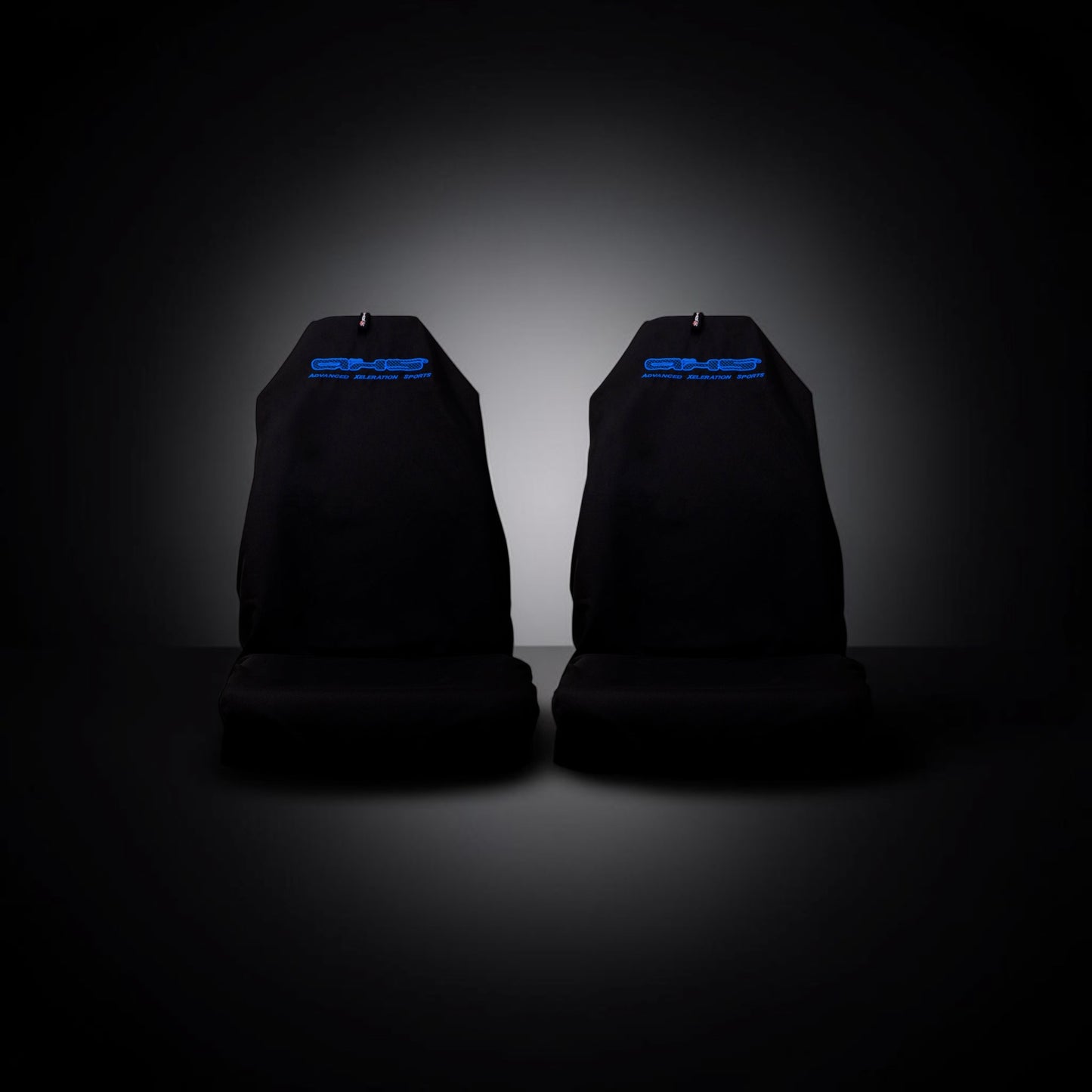 Neon Blue AXS On Black Recaro & Bride Seat Slip On's