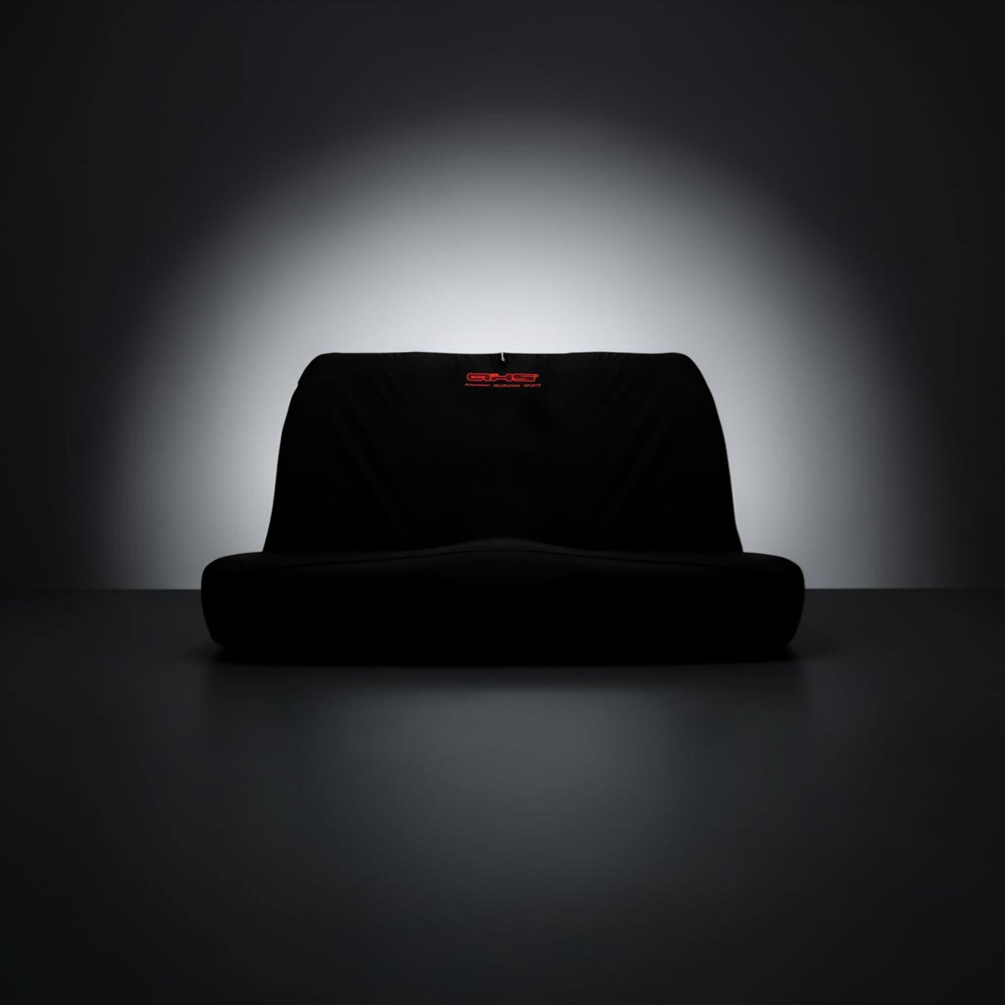 Fluro Red AXS on Black Universal Slip ons Rear Bench