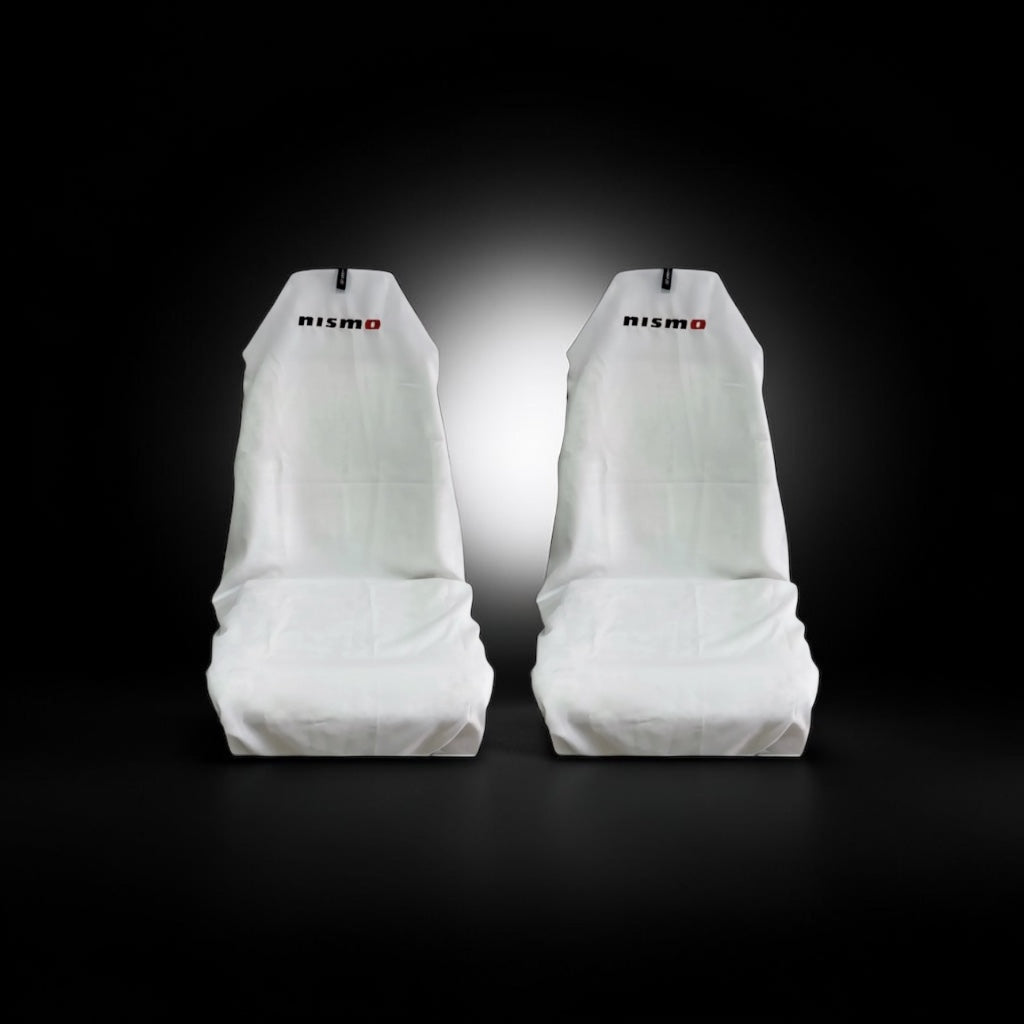 White Nismo Universal Slip-On's - Also fit Recaro & Bride Seats