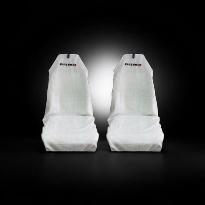 White Nismo Universal Slip-On's - Also fit Recaro & Bride Seats