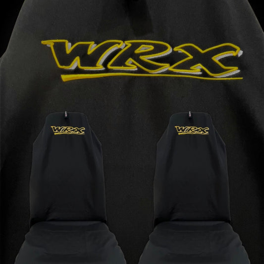 Gold on Black WRX Slip on's