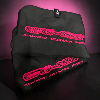 Neon Hot Pink on Black Universal AXS Slip-On's - Also fit Recaro & Bride Seats