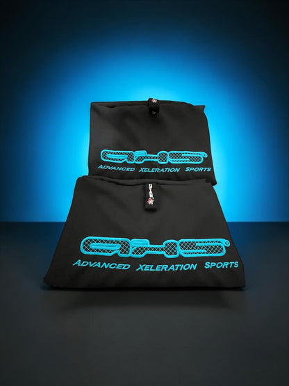 Neon Tiffany Blue on Black Universal AXS Slip-On's - Also fit Recaro & Bride Seats