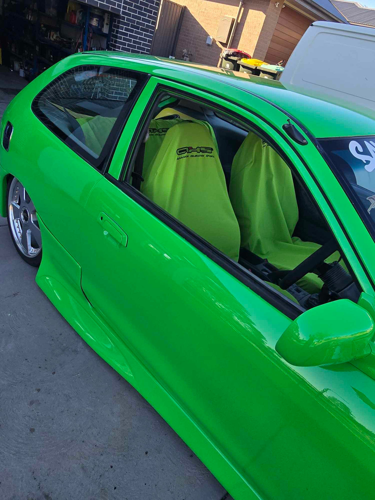 Viper Green Universal AXS Slip-On's - Also fit Recaro & Bride Seats