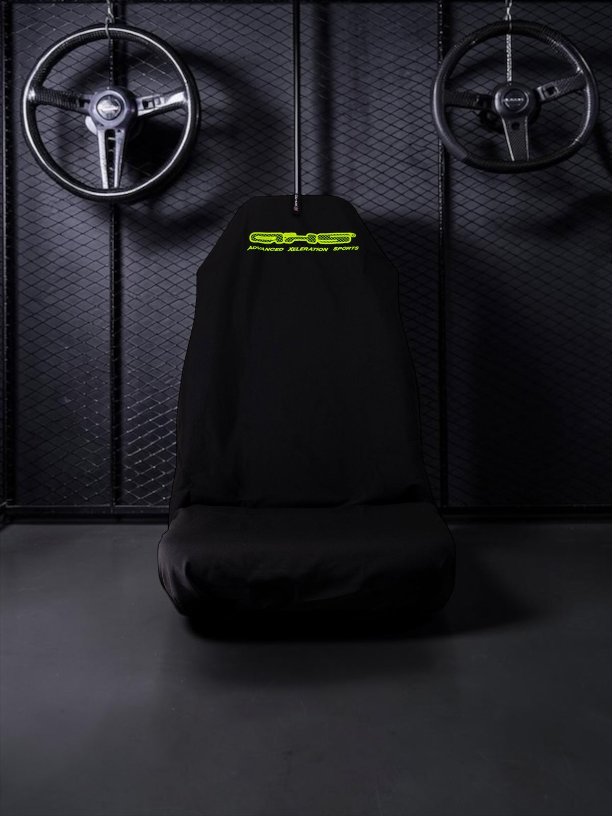 Neon Yellow on Black Universal AXS Slip-On's - Also fit Recaro & Bride Seats