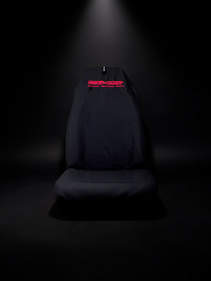 Neon Red on Black Universal AXS Slip-On's - Also fit Recaro & Bride Seats