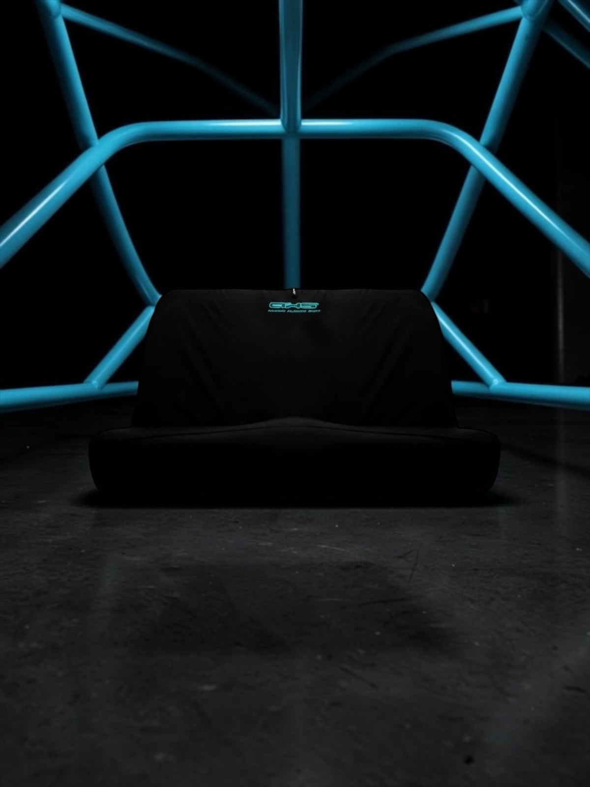 Neon Tiffany Blue AXS On Black Universal 2 Pce Rear Bench Slip On's