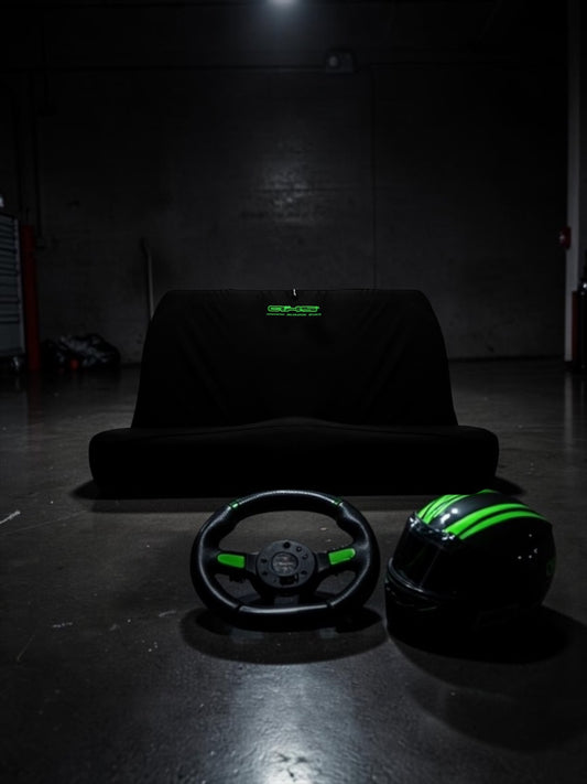 Neon Viper Green on Black AXS Universal 2 Piece Bench Style Rear Slip On set