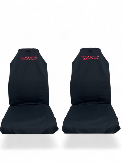 Red on Black WRX Universal AXS Slip-On's - Also fit Recaro & Bride Seats