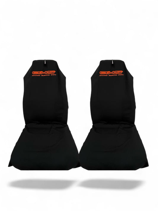 Burnt Orange on Black Universal AXS Slip-On's - Also fit Recaro & Bride Seats