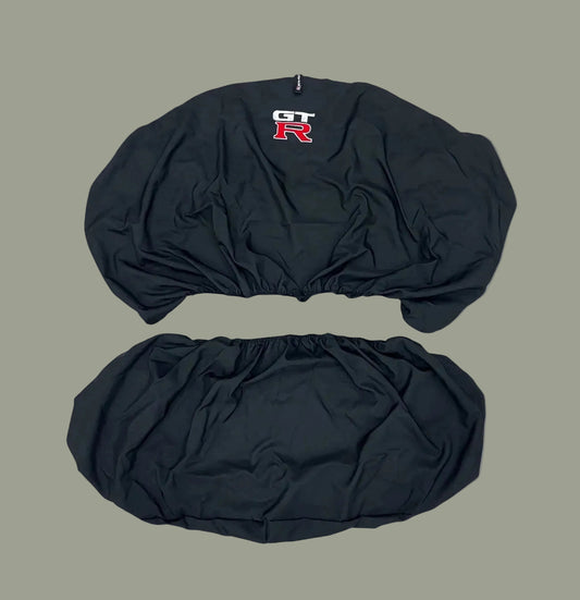 Jet Black GTR 2 Piece Rear Car Seat Cover Set