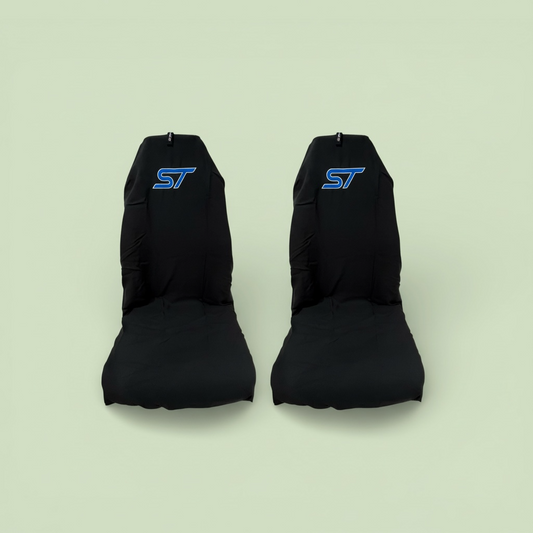 Pair Black Ford Focus ST Pro Sports Seat Covers