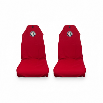 🇦🇺 Made Pair Classic Italiano 🇮🇹 Red Alfa Romeo Pro Sports Seat Covers