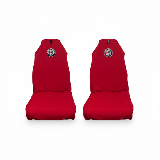 Pair High Performance Hot Red Alfa Romeo Seat Covers