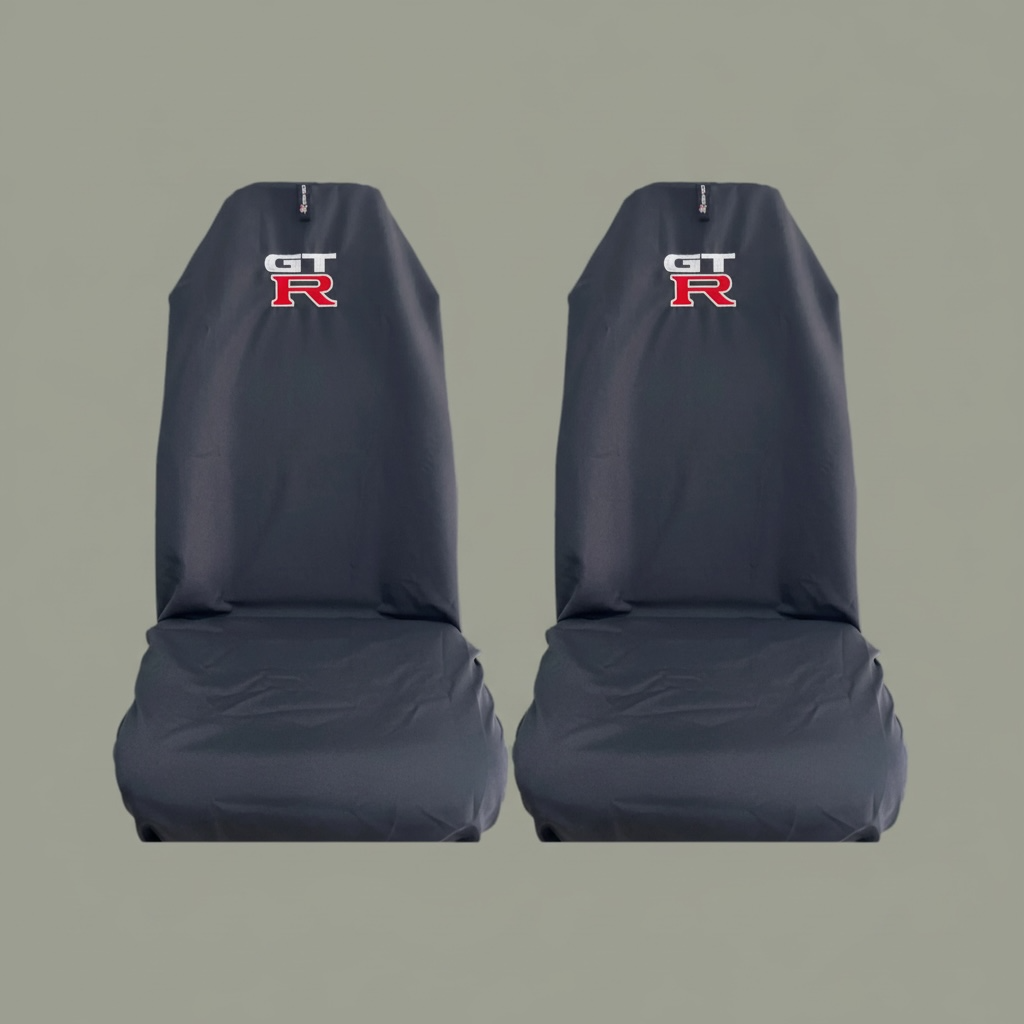 Pair Jet Black GTR Pro Sports Seat Covers
