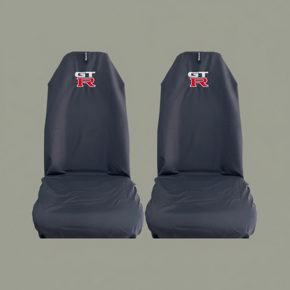 Pair Jet Black GTR Pro Sports Seat Covers