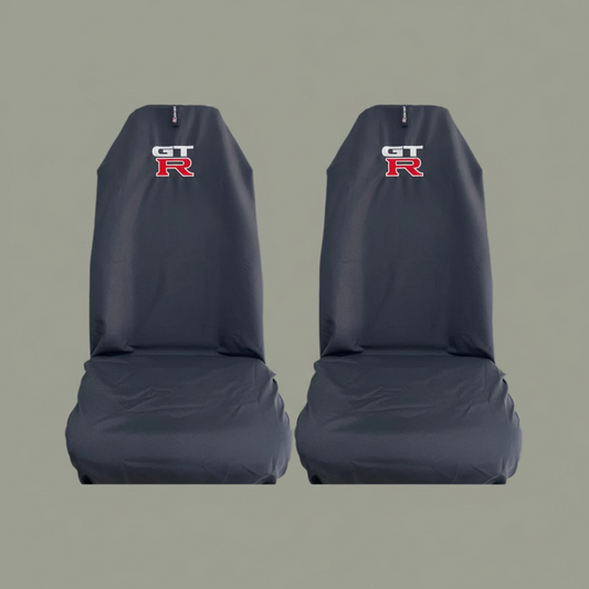 Pair Jet Black GTR Pro Sports Seat Covers