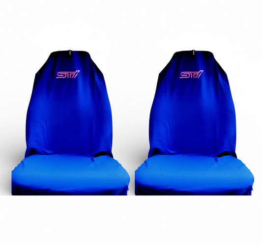 Pair Royal Blue STI Pro Sports Seat Covers