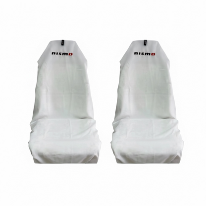 Pair Superior Quality White Slip On Seat Covers Fit Nismo Sports Seats 🇦🇺
