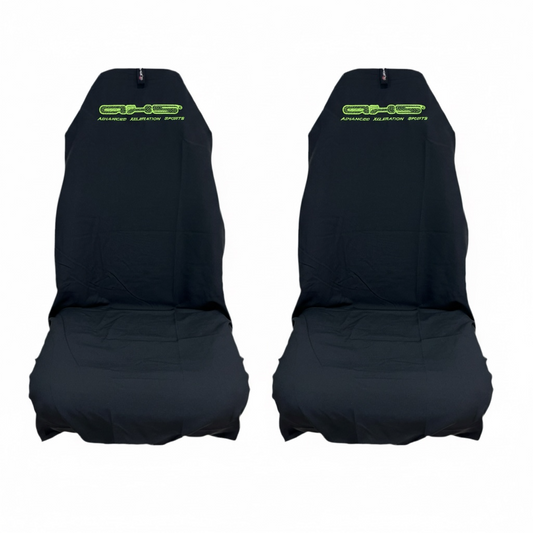 Fluro Green on Black AXS Pro Sports Seat Cover/s