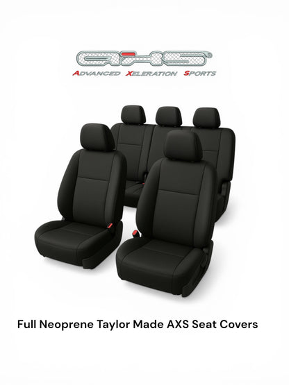 Front and Rear Ford Ranger Raptor Next-Gen 07/2022 - On Superior Quality Jet Black Neoprene AXS Car Seat Covers