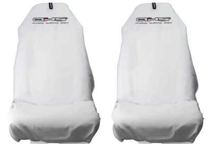 🇦🇺 Hand Made Classic Alpine White AXS Slip On Pro Sports Seat Covers