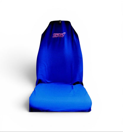 🇦🇺 Hand Made Pair WRC Blue STI Front Sports Slip on Seat Covers