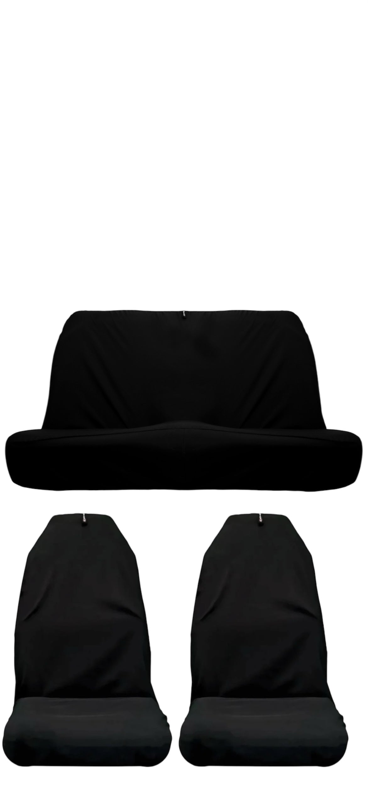 🇦🇺 Hand Made Classic Plain Black AXS Rear Bench Car Seat Covers