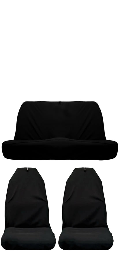🇦🇺 Hand Made Classic Plain Black AXS Rear Bench Car Seat Covers