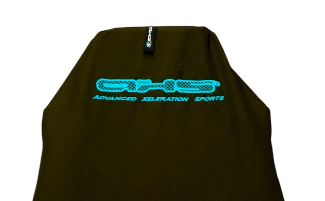 🇦🇺 Hand Made Tiffany Blue AXS Logo on Black Pro Sports Slip On Seat Covers