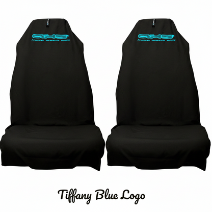 🇦🇺 Hand Made Tiffany Blue AXS Logo on Black Recaro & Bride Pro Sports Slip On Seat Covers