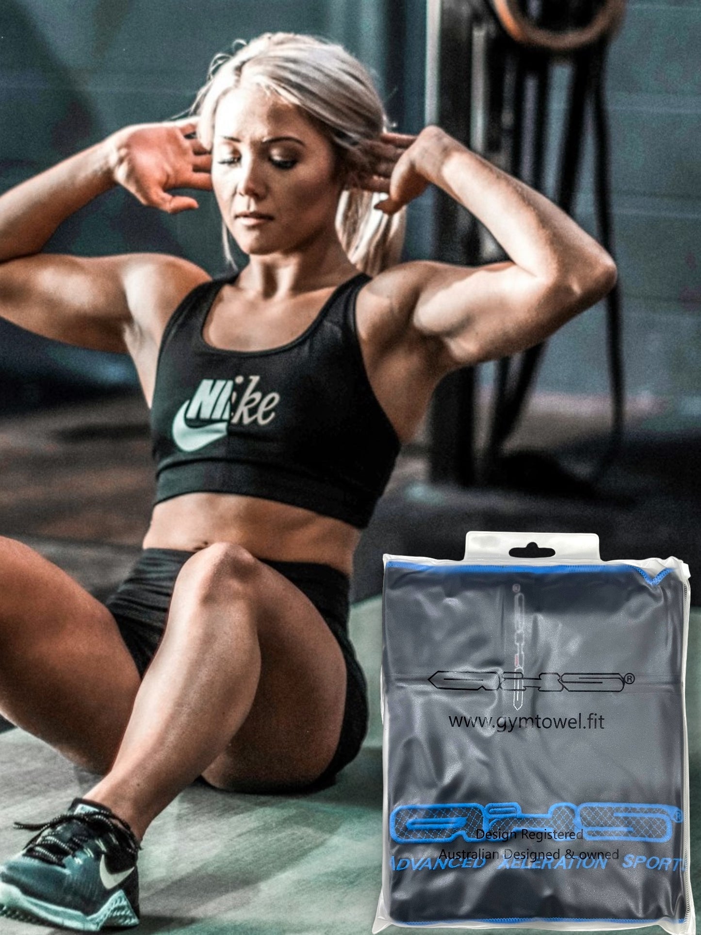 Too🔥.Version 2.0!! Blue on Black AXS Pro Sports Gym bench-Beach-Car Seat Towel (Regular)