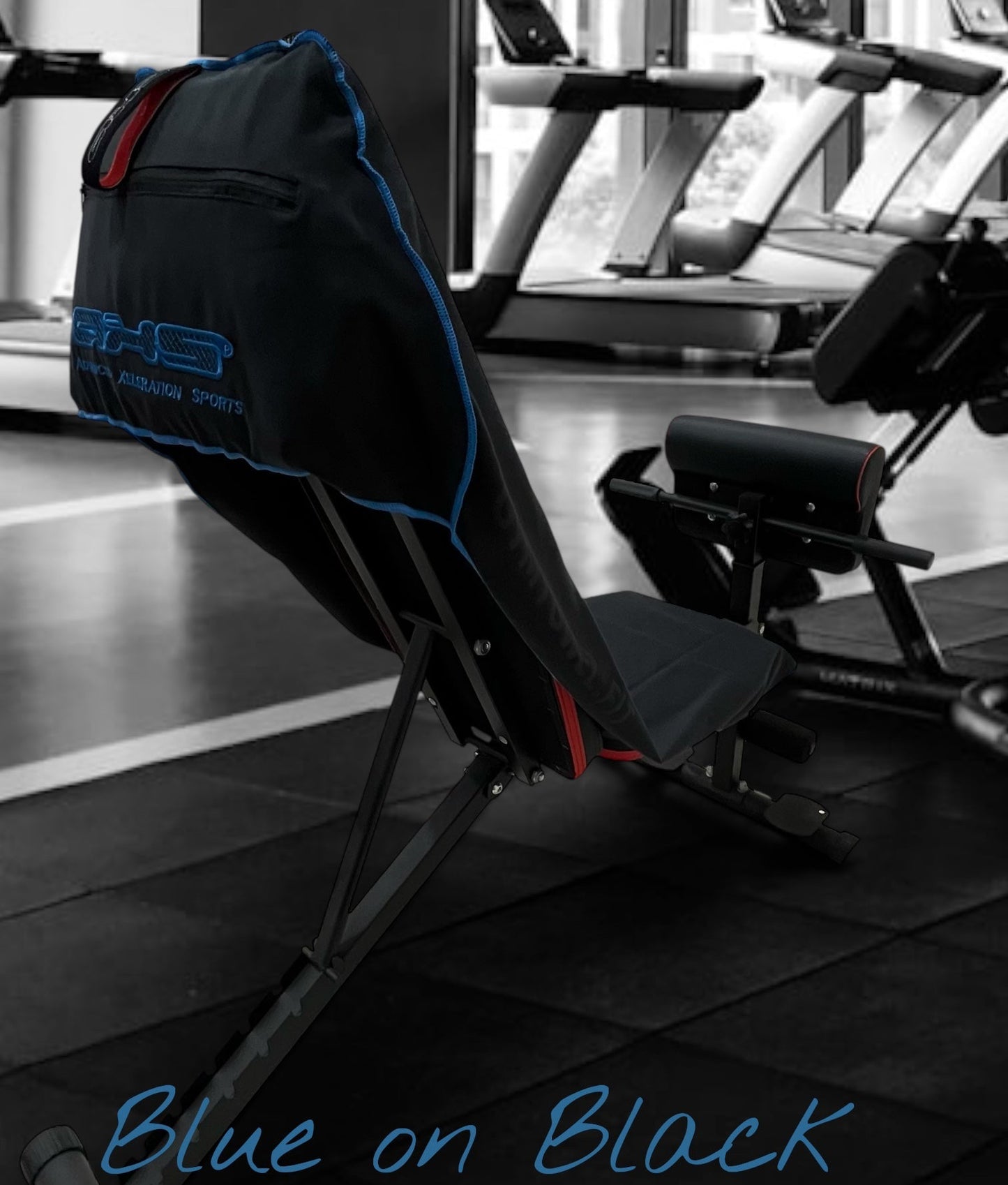 Too🔥.Version 2.0!! Blue on Black AXS Pro Sports Gym bench-Beach-Car Seat Towel (Regular)