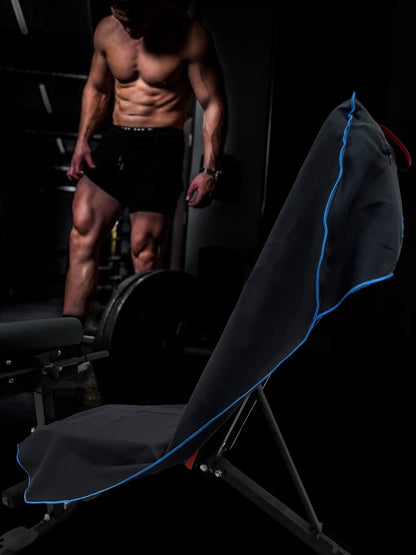 Too🔥.Version 2.0!! Blue on Black AXS Pro Sports Gym bench-Beach-Car Seat Towel (Regular)