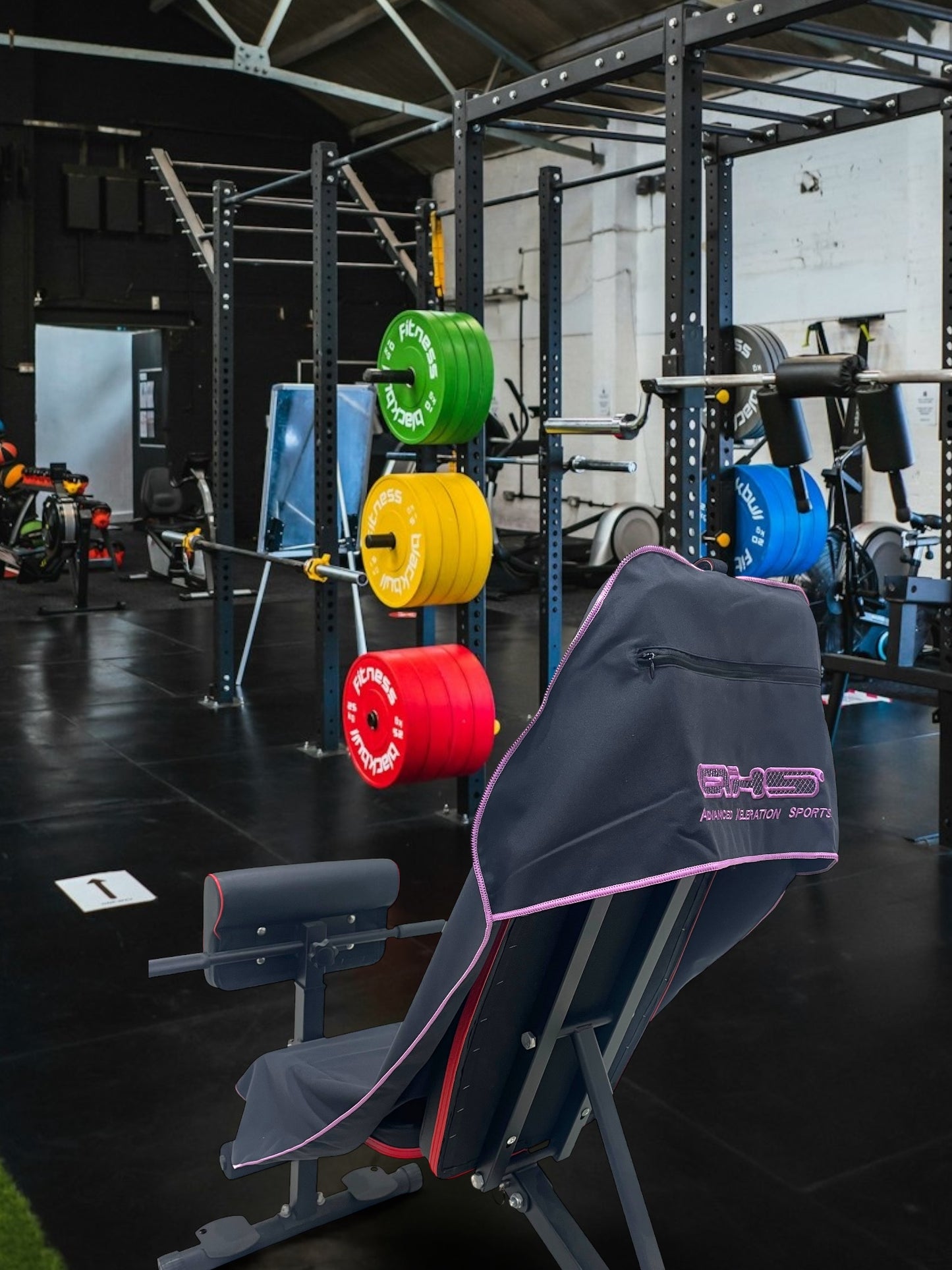 Too🔥.Version 2.0!! Purple on Black AXS Pro Sports Gym bench-Beach-Car Seat Towel (Regular)