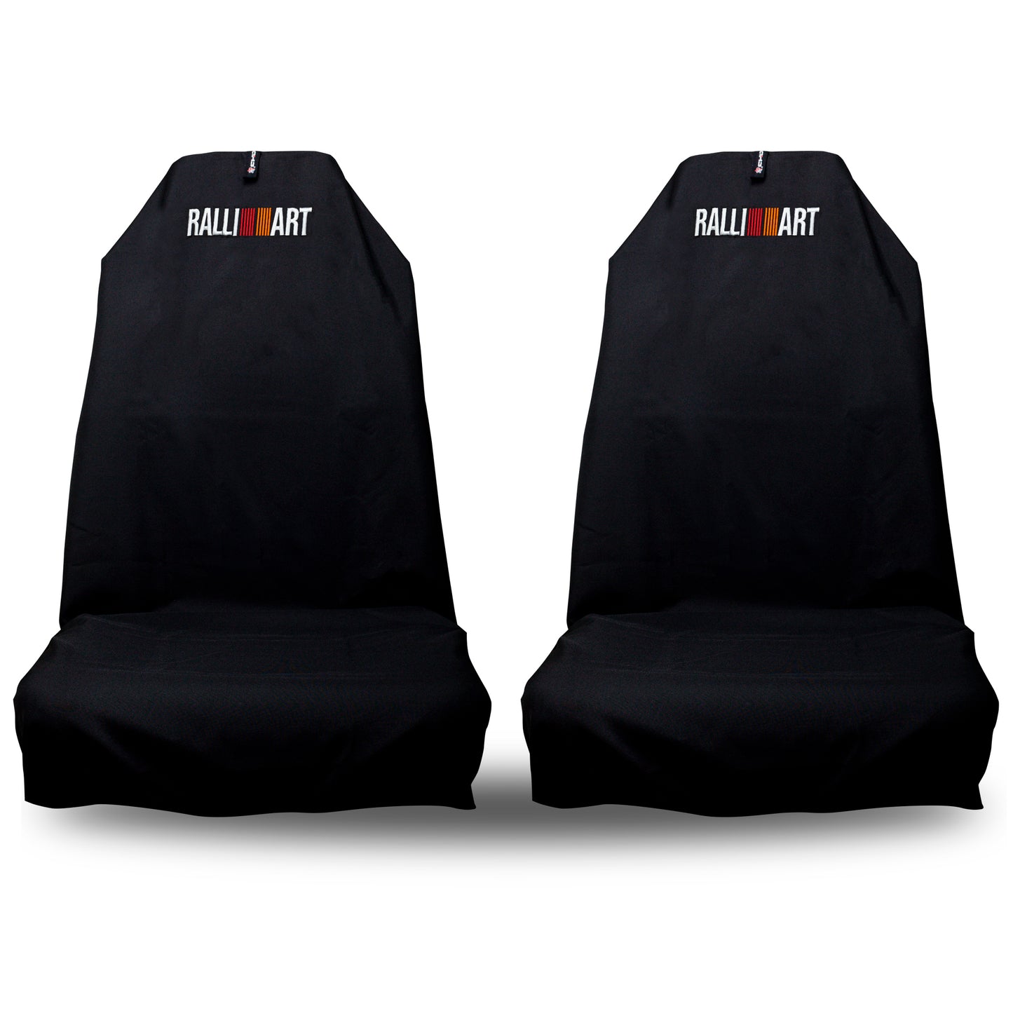 🇦🇺 Pair Hand Made Black Slip On Seat Covers To Fit RALLIART Sports Buckets & Recaro Style Seats