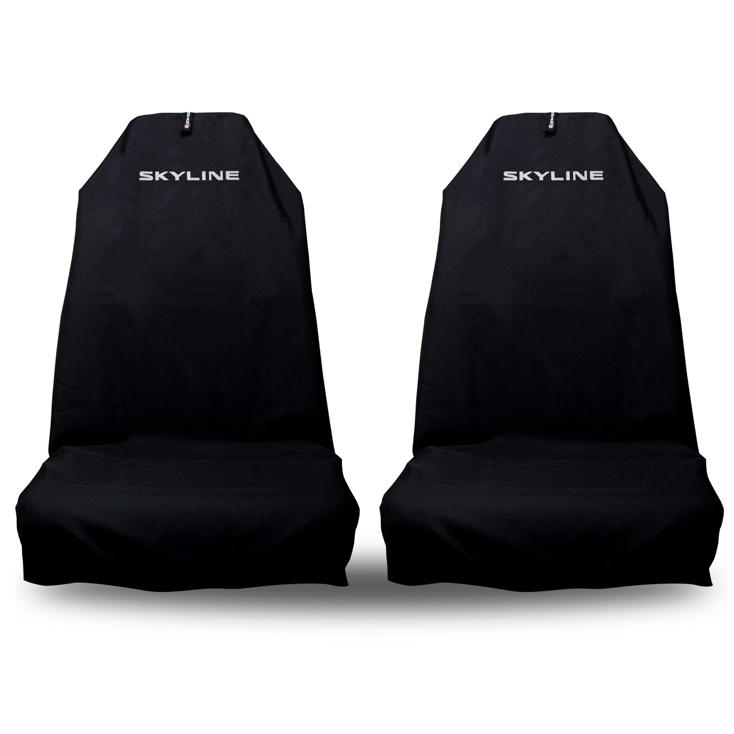 🇦🇺 Made Pair Classic Black SKYLINE Slip On Pro Sports Bucket Seat Covers