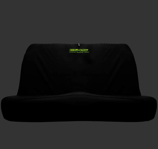 Neon Yellow on Black AXS Universal 2 Piece Bench Style Rear Slip On set